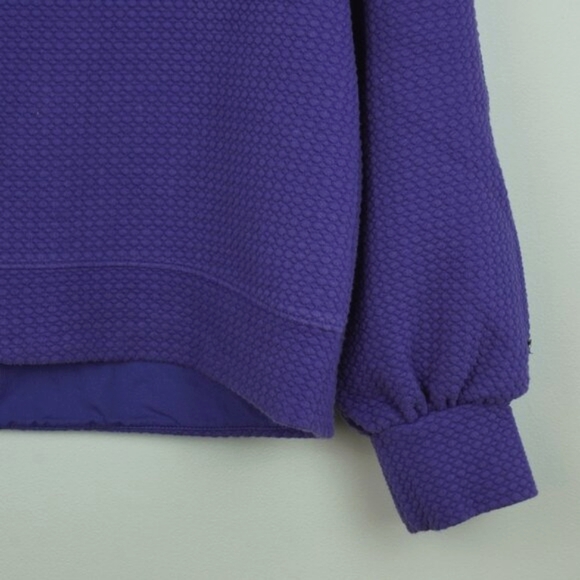 Calia Purple Quilted Turtleneck Pullover Sweatshirt Size Medium - Picture 4 of 10